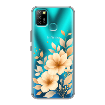 Силиконовый противоударный чехол на Infinix Hot 10 Lite с принтом для девушки