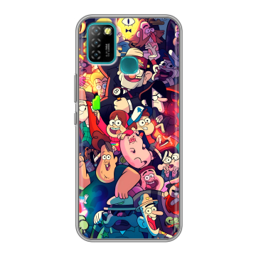 Силиконовый противоударный чехол на Infinix Hot 10 Lite с принтом Gravity Falls Гравити Фолз Силиконовый противоударный чехол на Infinix Hot 10 Lite с принтом Gravity Falls Гравити Фолз