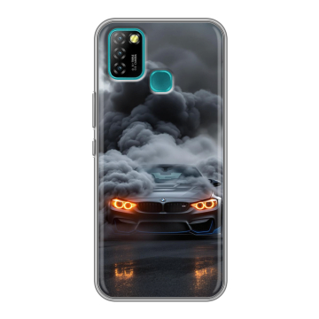 Силиконовый противоударный чехол на Infinix Hot 10 Lite с принтом BMW БМВ