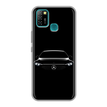 Силиконовый противоударный чехол на Infinix Hot 10 Lite с принтом Mercedes Мерседес Силиконовый противоударный чехол на Infinix Hot 10 Lite с принтом Mercedes Мерседес