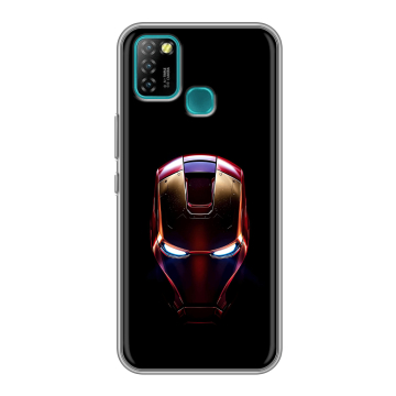 Силиконовый противоударный чехол на Infinix Hot 10 Lite с принтом IronMan Железный человек Силиконовый противоударный чехол на Infinix Hot 10 Lite с принтом IronMan Железный человек