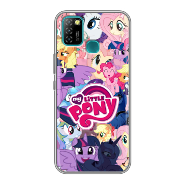 Силиконовый противоударный чехол на Infinix Hot 10 Lite с принтом My little pony Дружба чудо