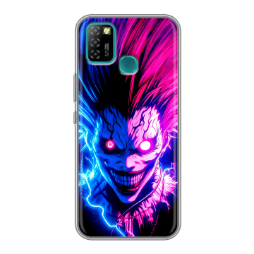 Силиконовый противоударный чехол на Infinix Hot 10 Lite с принтом Death note Тетрадь смерти