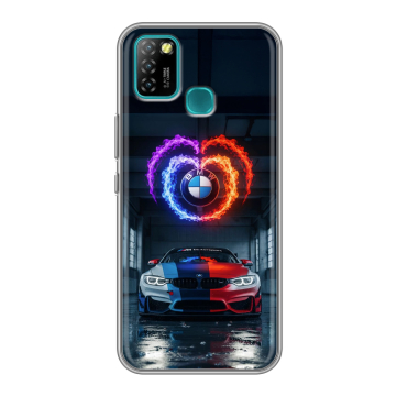 Силиконовый противоударный чехол на Infinix Hot 10 Lite с принтом BMW БМВ Силиконовый противоударный чехол на Infinix Hot 10 Lite с принтом BMW БМВ