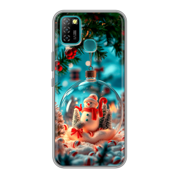 Силиконовый противоударный чехол на Infinix Hot 10 Lite с принтом Новый год