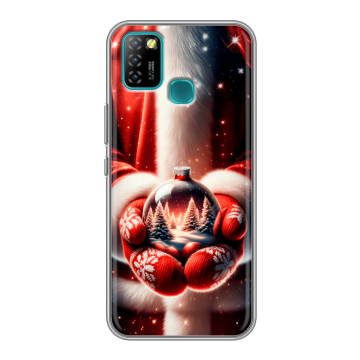 Силиконовый противоударный чехол на Infinix Hot 10 Lite с принтом Новый год