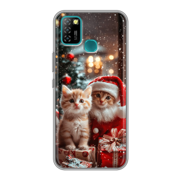 Силиконовый противоударный чехол на Infinix Hot 10 Lite с принтом Новый год