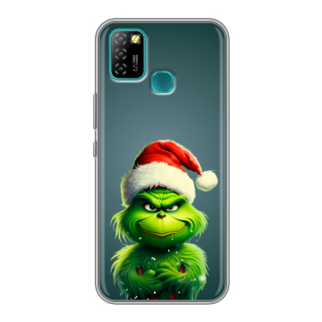 Силиконовый противоударный чехол на Infinix Hot 10 Lite с принтом Новый год Силиконовый противоударный чехол на Infinix Hot 10 Lite с принтом Новый год