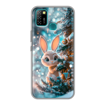 Силиконовый противоударный чехол на Infinix Hot 10 Lite с принтом Новый год Силиконовый противоударный чехол на Infinix Hot 10 Lite с принтом Новый год