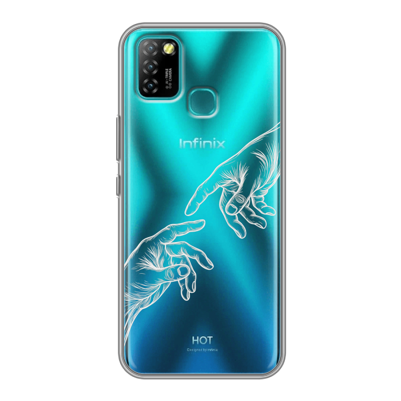 Силиконовый противоударный чехол на Infinix Hot 10 Lite с принтом Сотворение мира Силиконовый противоударный чехол на Infinix Hot 10 Lite с принтом Сотворение мира
