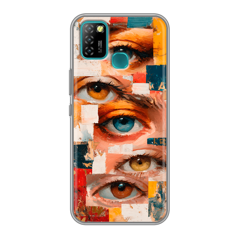 Силиконовый противоударный чехол на Infinix Hot 10 Lite с принтом Модный принт Силиконовый противоударный чехол на Infinix Hot 10 Lite с принтом Модный принт