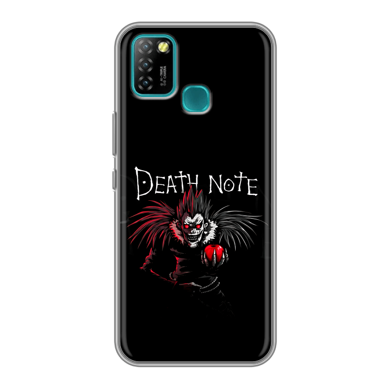 Силиконовый противоударный чехол на Infinix Hot 10 Lite с принтом Death note Тетрадь смерти Силиконовый противоударный чехол на Infinix Hot 10 Lite с принтом Death note Тетрадь смерти