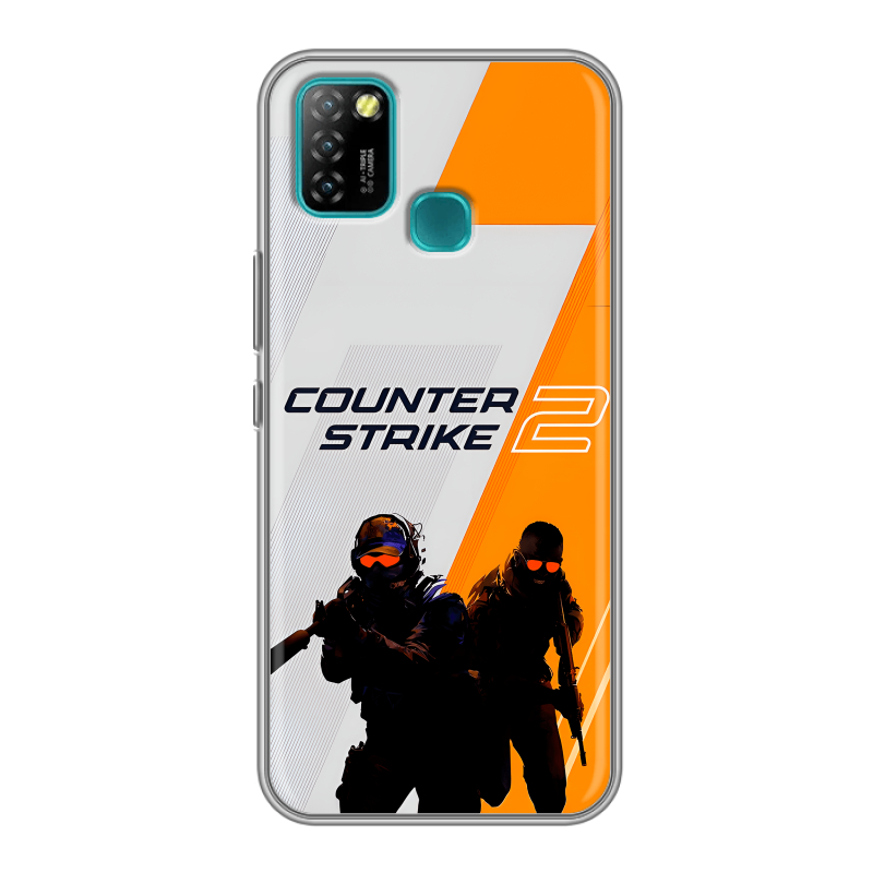 Силиконовый противоударный чехол на Infinix Hot 10 Lite с принтом Counter Strike Силиконовый противоударный чехол на Infinix Hot 10 Lite с принтом Counter Strike