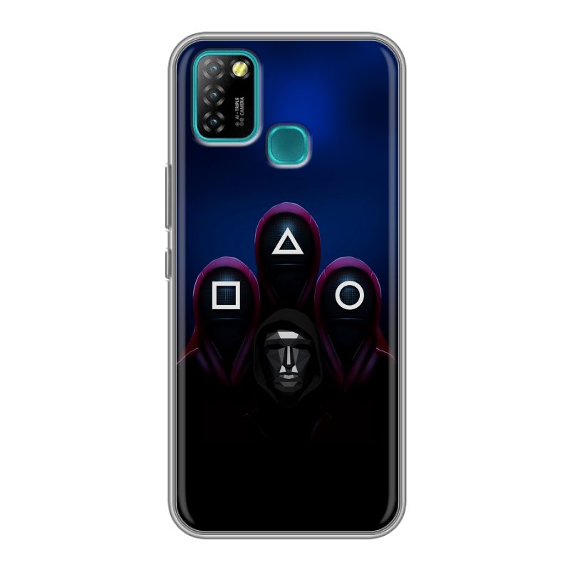Силиконовый противоударный чехол на Infinix Hot 10 Lite с принтом Игра Кальмара Силиконовый противоударный чехол на Infinix Hot 10 Lite с принтом Игра Кальмара