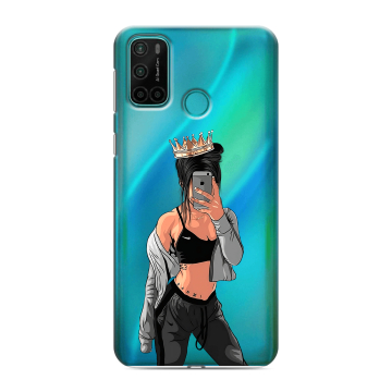 Силиконовый чехол на Vsmart Joy 4 с принтом Женские принты