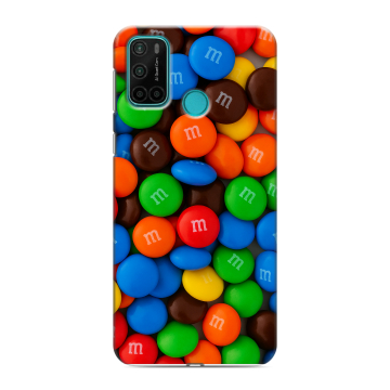 Силиконовый чехол на Vsmart Joy 4 с принтом Конфеты