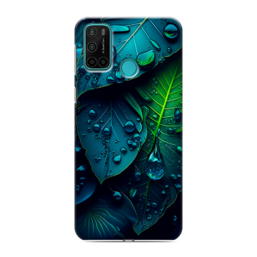 Силиконовый чехол на Vsmart Joy 4 с принтом Листья
