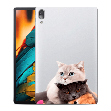 Силиконовый чехол на планшета Lenovo Tab P11 Pro с принтом Кошки Силиконовый чехол на планшета Lenovo Tab P11 Pro с принтом Кошки