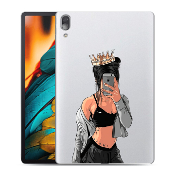 Силиконовый чехол на планшета Lenovo Tab P11 Pro с принтом Женские принты Силиконовый чехол на планшета Lenovo Tab P11 Pro с принтом Женские принты