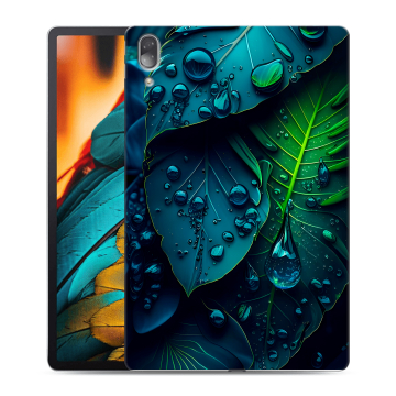 Силиконовый чехол на Lenovo Tab P11 Pro с принтом Листья