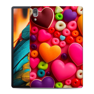 Силиконовый чехол на планшета Lenovo Tab P11 Pro с принтом Сердечки Силиконовый чехол на планшета Lenovo Tab P11 Pro с принтом Сердечки