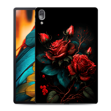 Силиконовый чехол на Lenovo Tab P11 Pro с принтом Розы красные