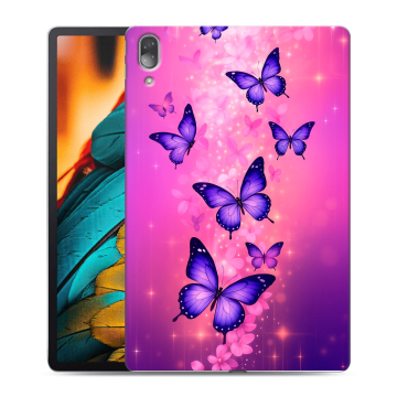 Силиконовый чехол на Lenovo Tab P11 Pro с принтом Бабочки