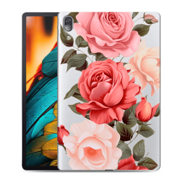 Силиконовый чехол на Lenovo Tab P11 Pro с принтом Розы