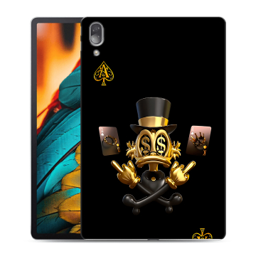 Силиконовый чехол на Lenovo Tab P11 Pro с принтом Золотой скрудж макдак
