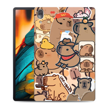 Силиконовый чехол на Lenovo Tab P11 Pro с принтом капибара