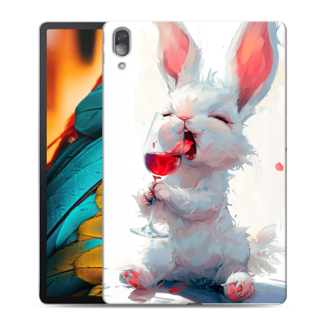 Силиконовый чехол на Lenovo Tab P11 Pro с принтом кролик зайчик