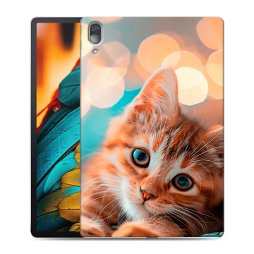 Силиконовый чехол на Lenovo Tab P11 Pro с принтом котик