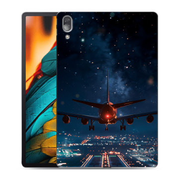 Силиконовый чехол на Lenovo Tab P11 Pro с принтом самолет