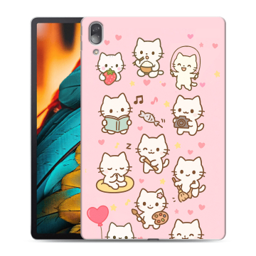Силиконовый чехол на Lenovo Tab P11 Pro с принтом Hello Kitty Хелоу Кити
