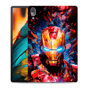 Силиконовый чехол на Lenovo Tab P11 Pro с принтом Железный человек Ironman