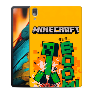 Силиконовый чехол на Lenovo Tab P11 Pro с принтом Майнкрафт Minecraft