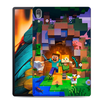Силиконовый чехол на Lenovo Tab P11 Pro с принтом Майнкрафт Minecraft