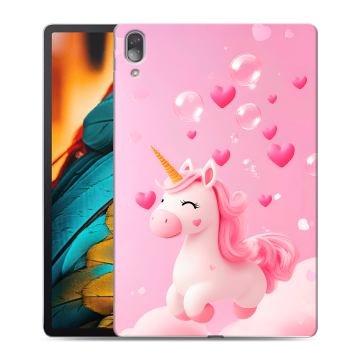 Силиконовый чехол на Lenovo Tab P11 Pro с принтом Единорог