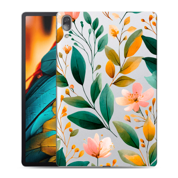 Силиконовый чехол на Lenovo Tab P11 Pro с принтом Цветы паттерн