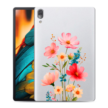 Силиконовый чехол на Lenovo Tab P11 Pro с принтом Цветы