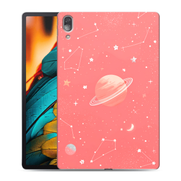 Силиконовый чехол на Lenovo Tab P11 Pro с принтом Розовый космос