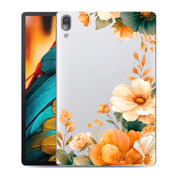 Силиконовый чехол на Lenovo Tab P11 Pro с принтом Цветы принт