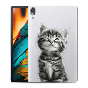 Силиконовый чехол на Lenovo Tab P11 Pro с принтом Котенок