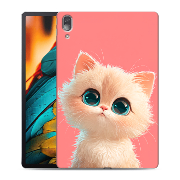 Силиконовый чехол на Lenovo Tab P11 Pro с принтом Розовый котенок