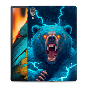 Силиконовый чехол на Lenovo Tab P11 Pro с принтом Медведь