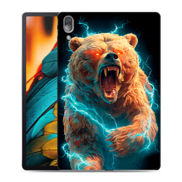 Силиконовый чехол на Lenovo Tab P11 Pro с принтом Медведь
