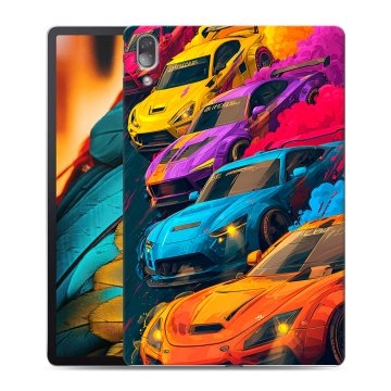 Силиконовый чехол на Lenovo Tab P11 Pro с принтом Тачки