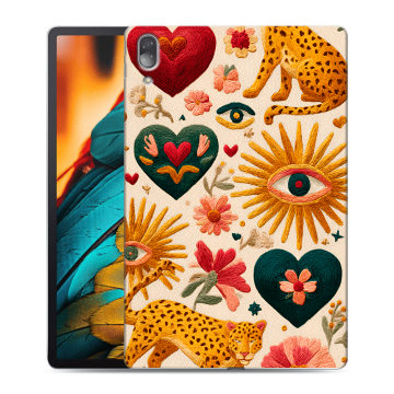Силиконовый чехол на Lenovo Tab P11 Pro с принтом Модный принт