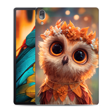 Силиконовый чехол на Lenovo Tab P11 Pro с принтом Милая сова