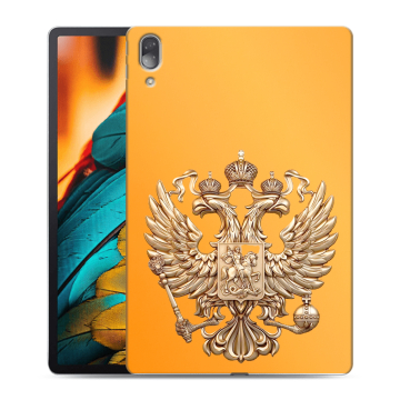 Силиконовый чехол на Lenovo Tab P11 Pro с принтом Герб Флаг России